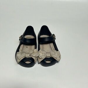 Mini Melissa black golden bow baby girl US 5